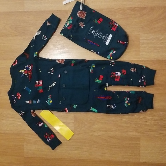 Vincent Moustache x Indigo Christmas pyjama, 6-12 months snug fitting NWT - Picture 7 of 8